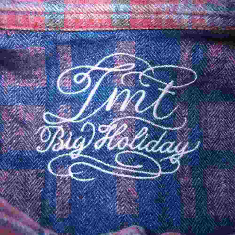 TMT ティーエムティー TSH-F1505 FLANNEL CHECK SHIRT フランネル マルチ チェック 長袖 シャツ レッド ネイビー レッド系 L【中古】