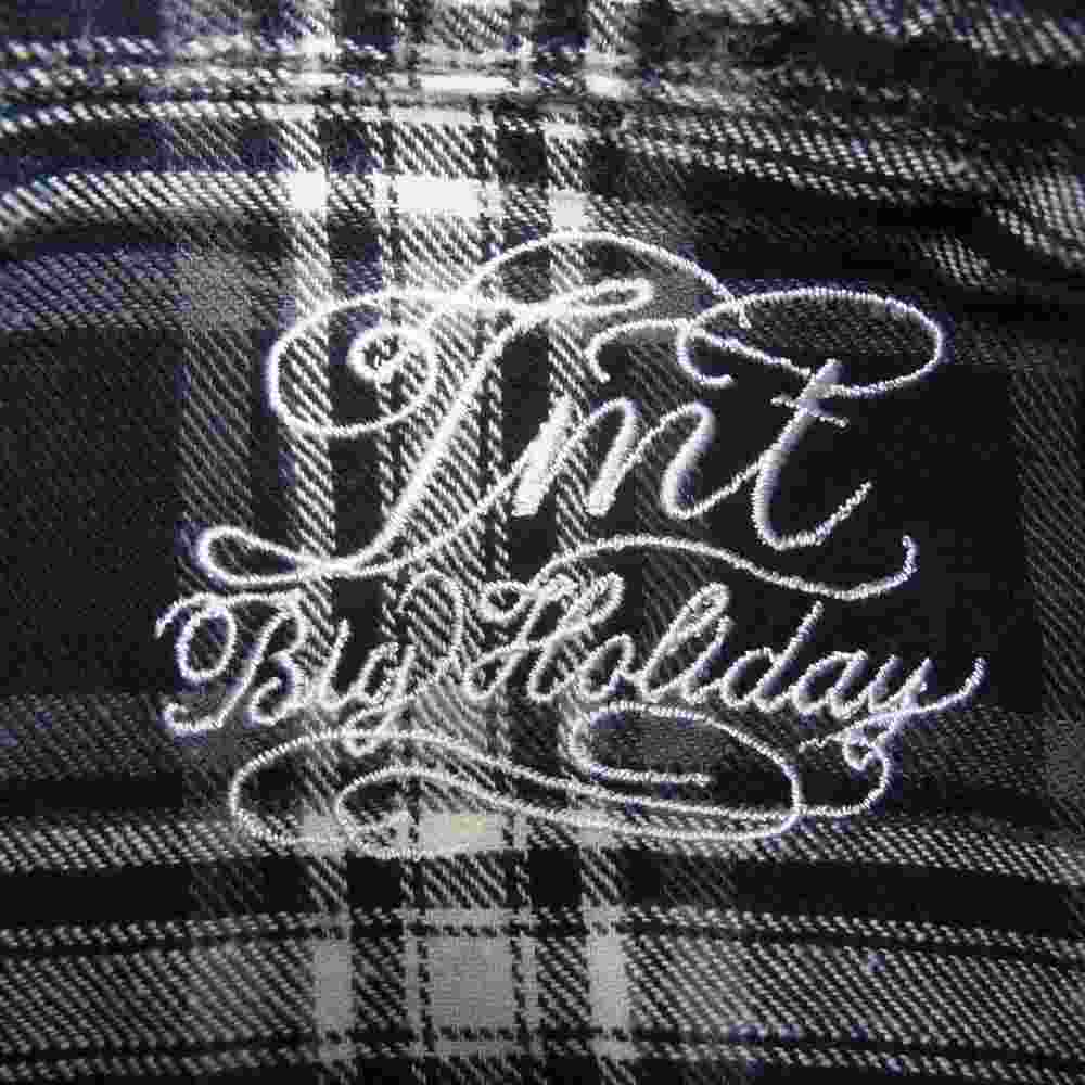 TMT ティーエムティー TSH-F1202 VINTAGE CHECK SHIRT ヴィンテージ 加工 ウエスタン チェック シャツ ブラック ホワイト ブラック系 M【中古】