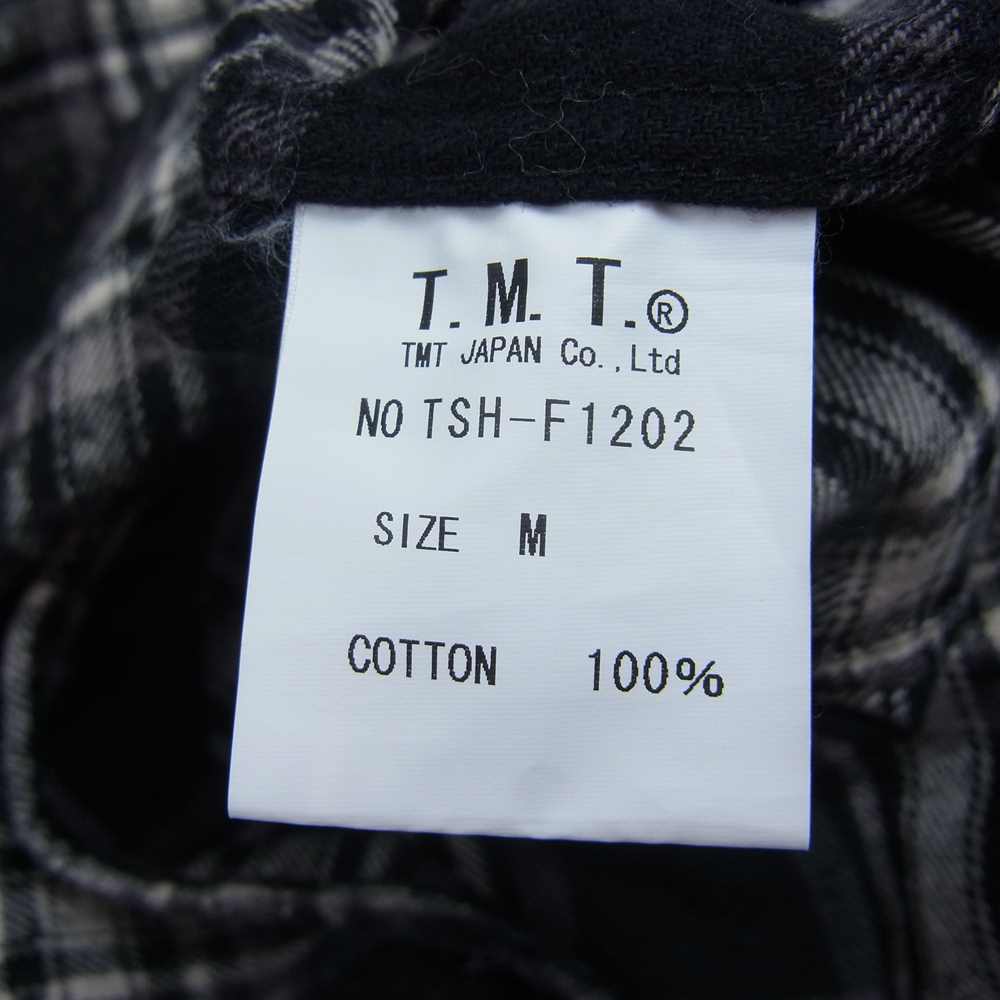 TMT ティーエムティー TSH-F1202 VINTAGE CHECK SHIRT ヴィンテージ 加工 ウエスタン チェック シャツ ブラック ホワイト ブラック系 M【中古】