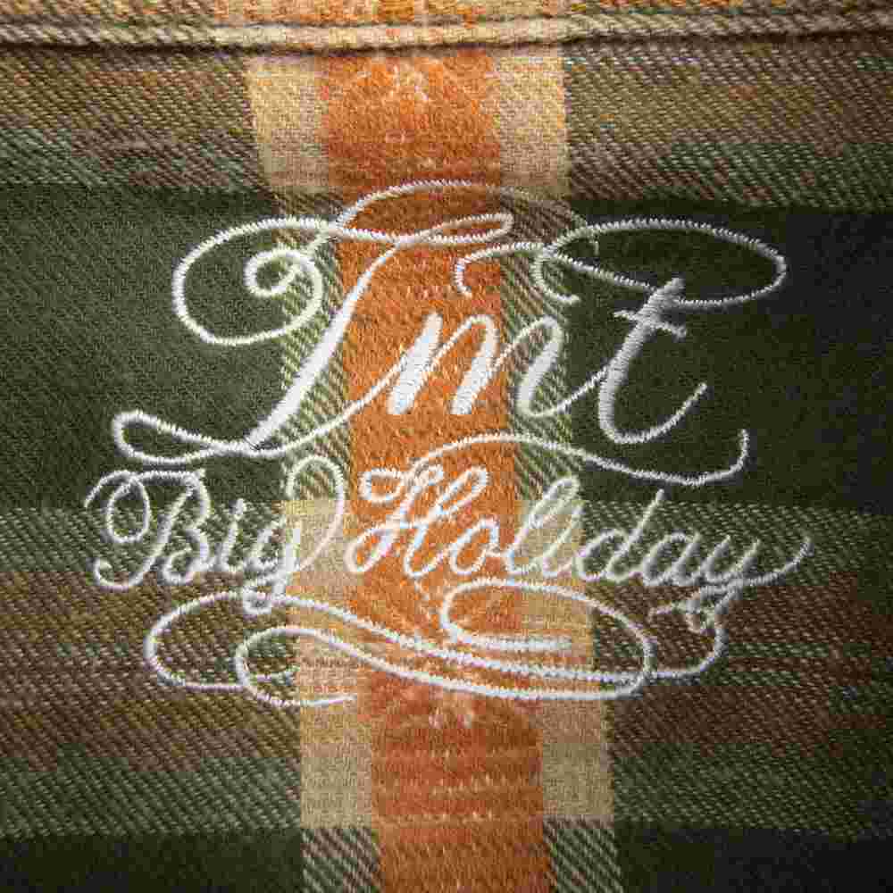 TMT ティーエムティー TSH-S13SP70 FLANNEL CHECK SHIRT フランネル ウエスタン チェック 長袖 シャツ オレンジ カーキ カーキ系 L【中古】