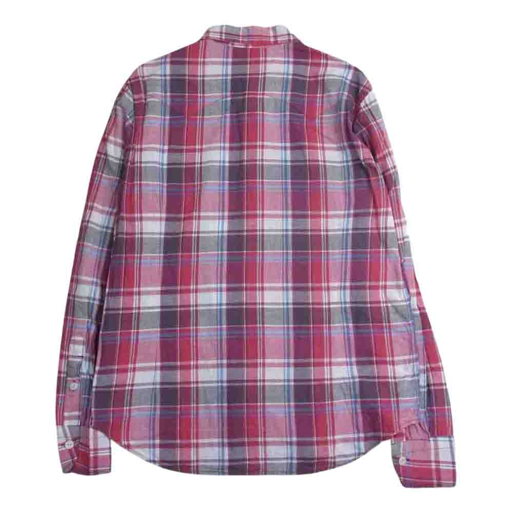 TMT ティーエムティー TSH-S2003 VINTAGE WASH MADRAS CHECK SHIRTS ヴィンテージ ウォッシュ マドラス チェック 長袖 シャツ ピンク ホワイト ピンク系 L【中古】