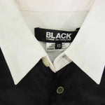 BLACK COMME des GARCONS ブラックコムデギャルソン 1Q-B012 AD2015 キュプラ切替 コットンブロード 長袖シャツ ホワイト系 XS【中古】
