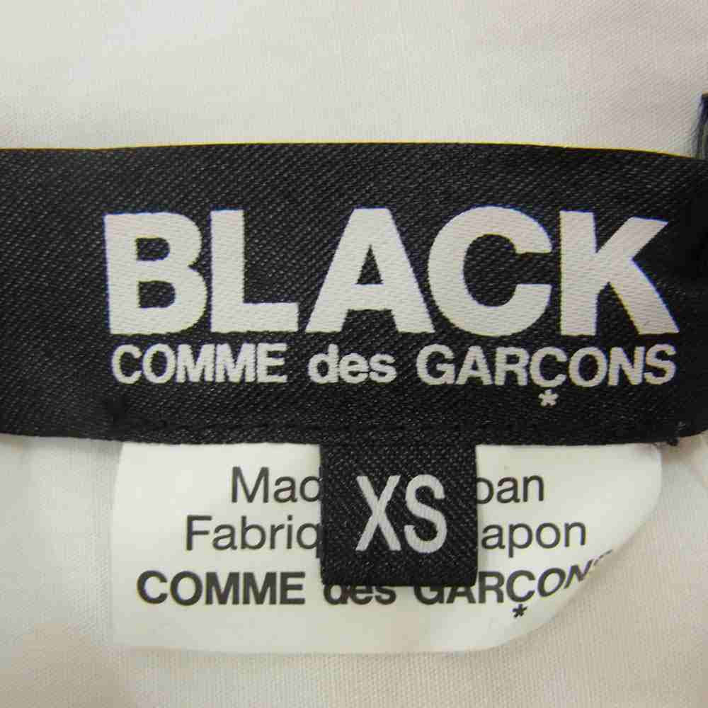 BLACK COMME des GARCONS ブラックコムデギャルソン 1Q-B012 AD2015 キュプラ切替 コットンブロード 長袖シャツ ホワイト系 XS【中古】