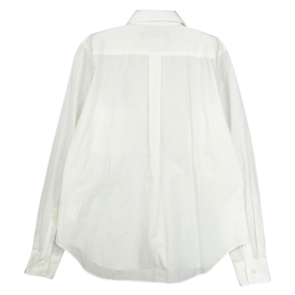 BLACK COMME des GARCONS ブラックコムデギャルソン 1R-B014 AD2016 スナップボタン装飾 コットンブロード 長袖シャツ ホワイト系 XS【中古】