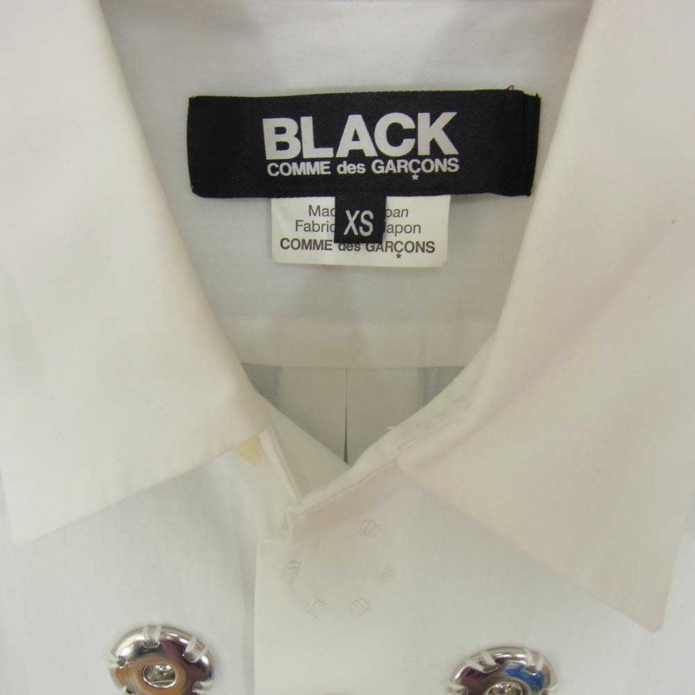 BLACK COMME des GARCONS スナップボタン装飾コットンシャツ