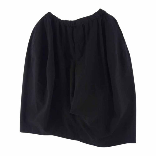 BLACK COMME des GARCONS ブラックコムデギャルソン 1O-P012 AD2014 ポリ縮絨 穴あき スカート パンツ ブラック系 XS【中古】