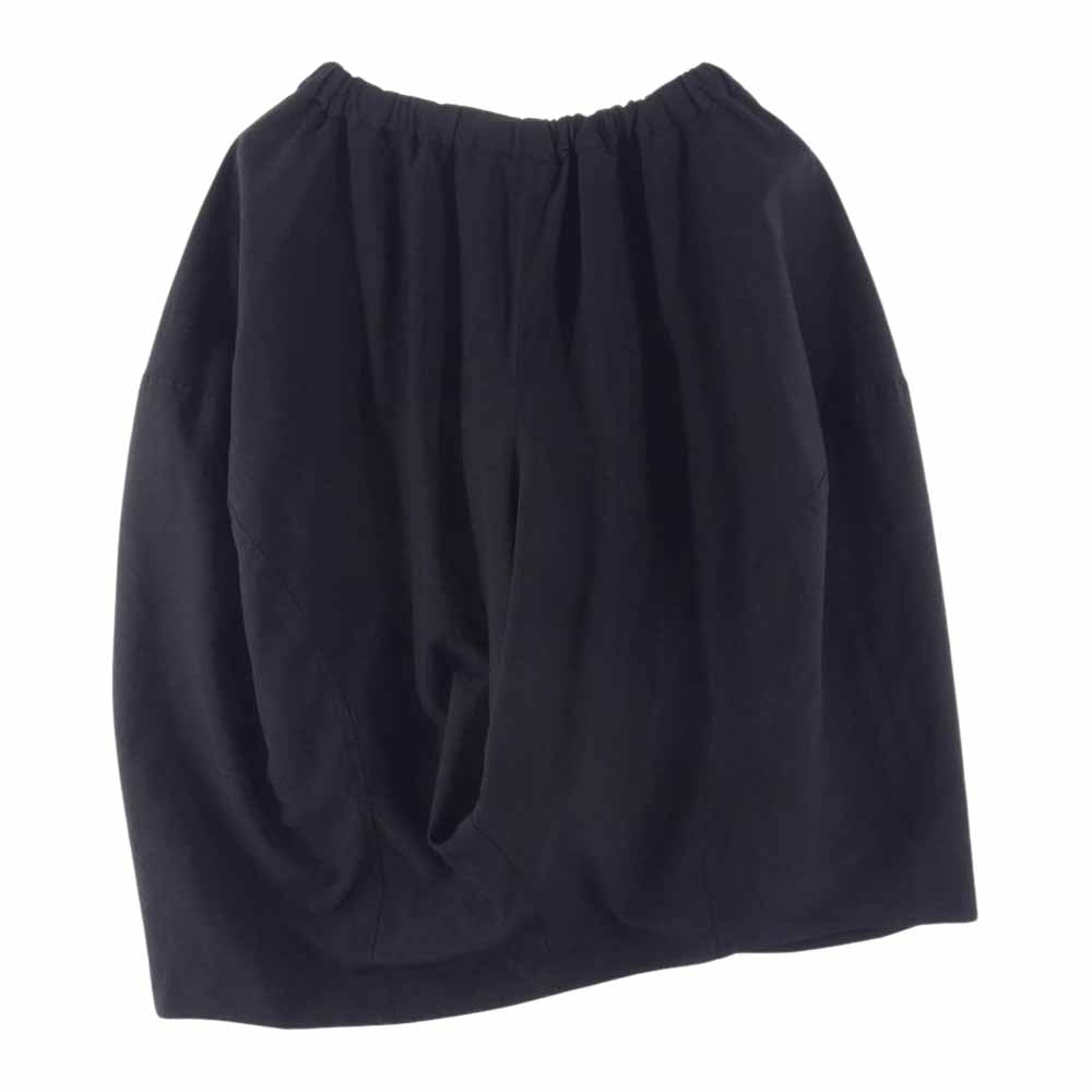 BLACK COMME des GARCONS ブラックコムデギャルソン 1O-P012 AD2014 ポリ縮絨 穴あき スカート パンツ ブラック系 XS【中古】