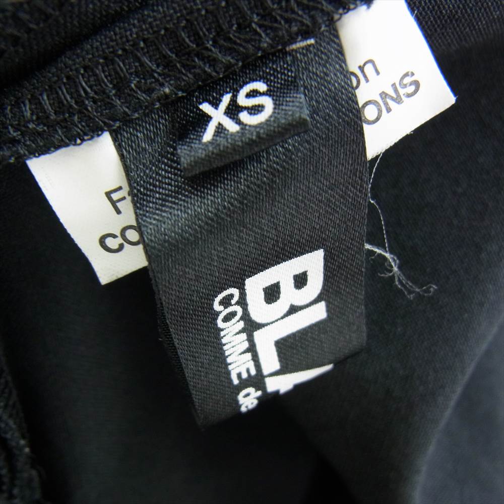 BLACK COMME des GARCONS ブラックコムデギャルソン 1O-P012 AD2014 ポリ縮絨 穴あき スカート パンツ ブラック系 XS【中古】