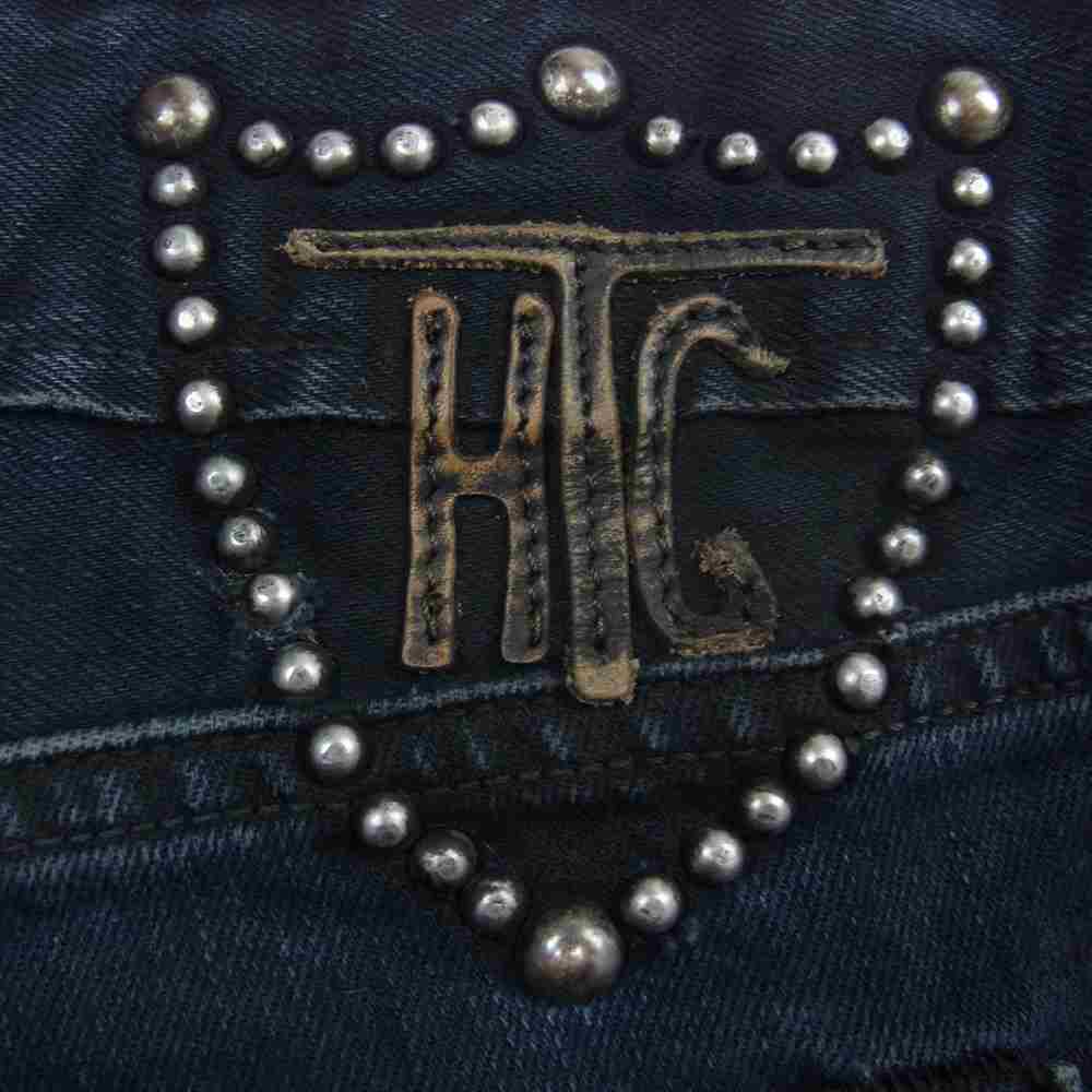 HTC エイチティーシー TWIGGY SPECIAL バックロゴ スタッズ デニムパンツ インディゴブルー系 28【中古】