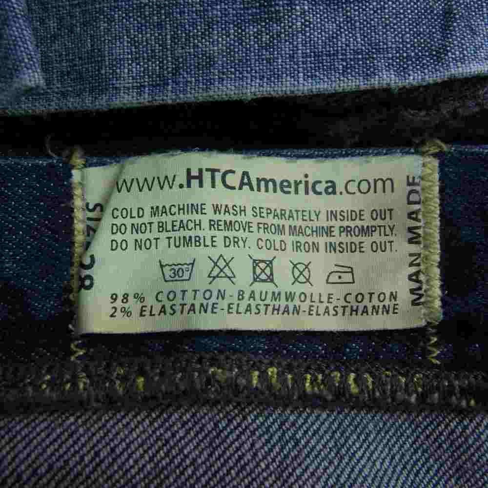 HTC エイチティーシー TWIGGY SPECIAL バックロゴ スタッズ デニムパンツ インディゴブルー系 28【中古】