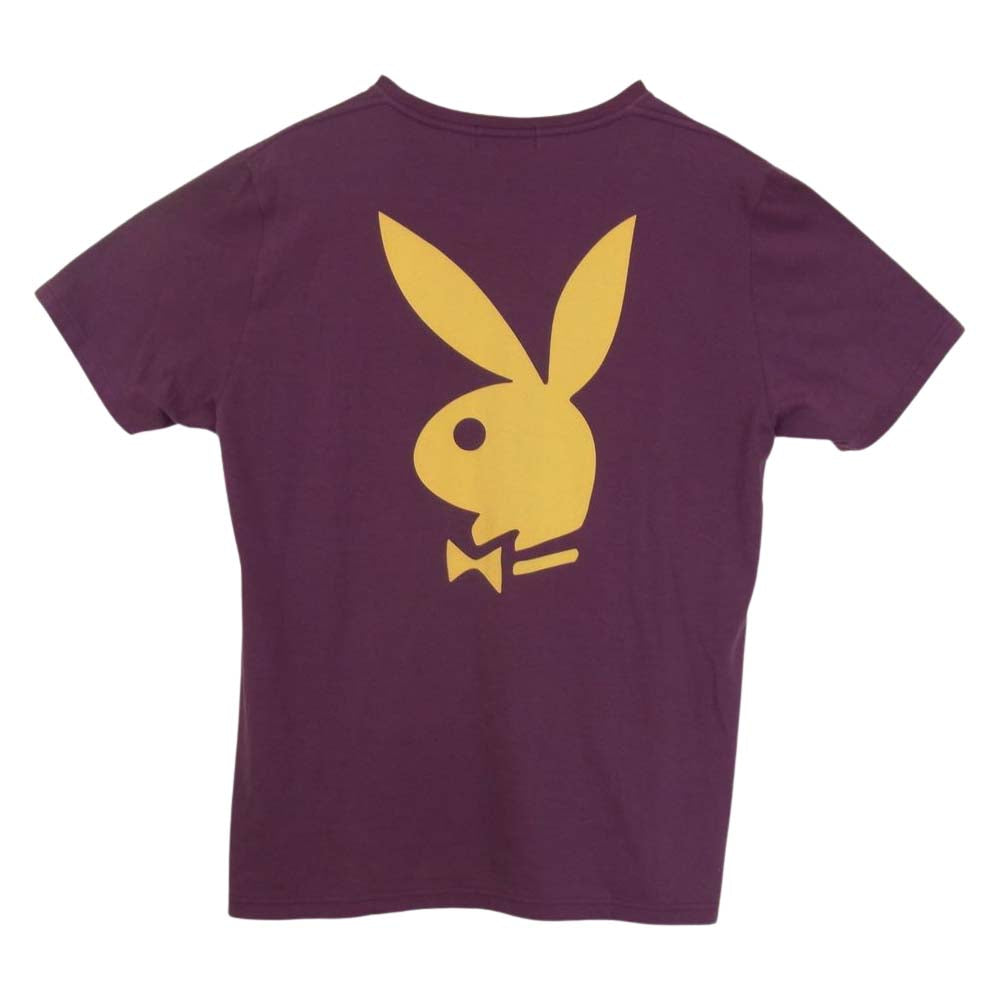 HYSTERIC GLAMOUR ヒステリックグラマー 1253CT02  × PLAY BOY プレイボーイ バニーガール プリント Tシャツ パープル パープル系 L【中古】
