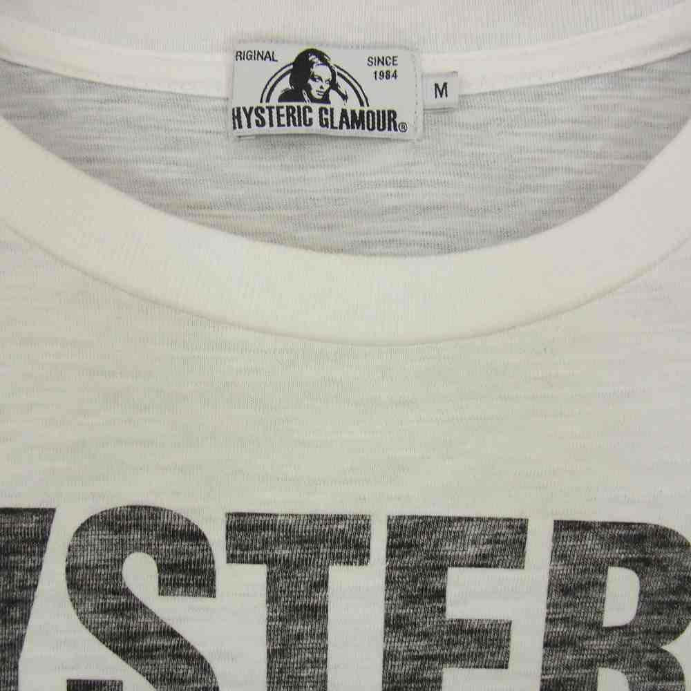 HYSTERIC GLAMOUR ヒステリックグラマー 02172CT12 BEGINS! pt T-SH プリント 半袖 Tシャツ ホワイト系 M【中古】