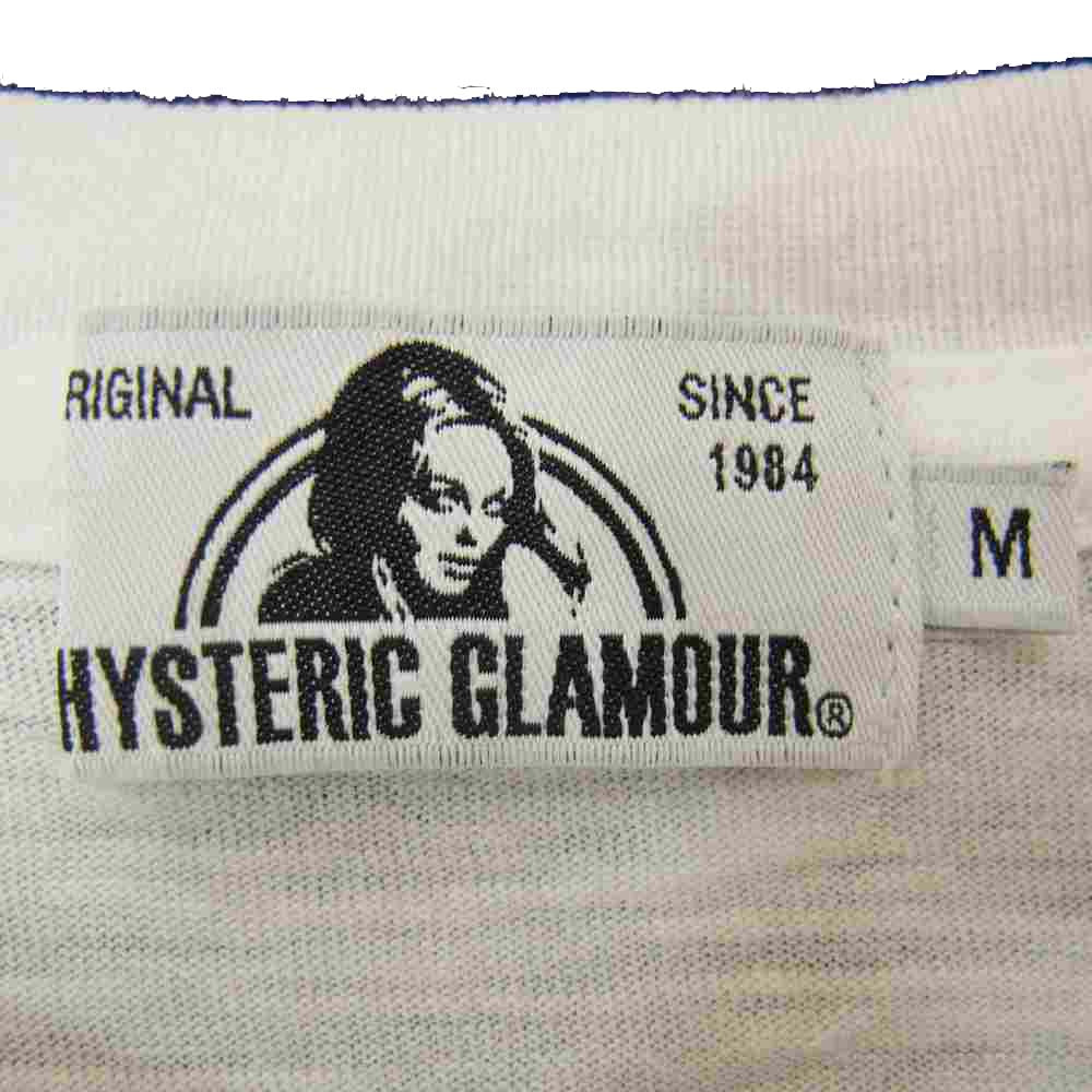 HYSTERIC GLAMOUR ヒステリックグラマー 02172CT12 BEGINS! pt T-SH プリント 半袖 Tシャツ ホワイト系 M【中古】