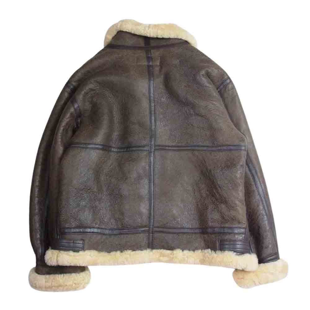 ベストワン B-3 レザー ムートン ボア フライト ジャケット ブラウン系 F【中古】