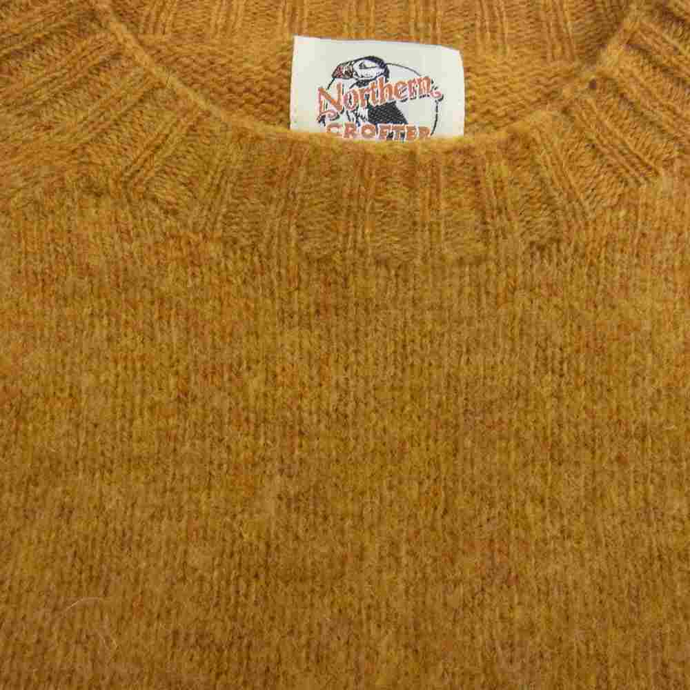 Northern CROFTER シェット ランド ニット イエロー系 ライトブラウン系 38【中古】