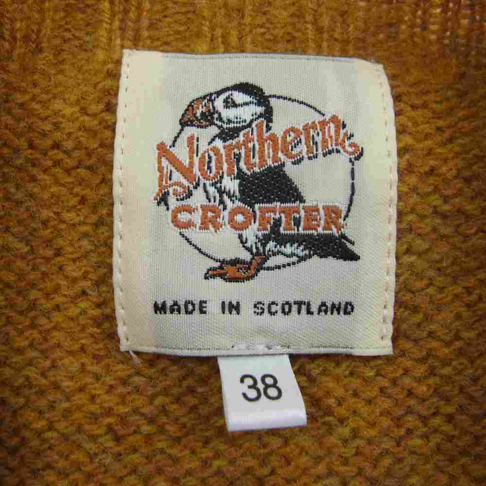 Northern CROFTER シェット ランド ニット イエロー系 ライトブラウン系 38【中古】