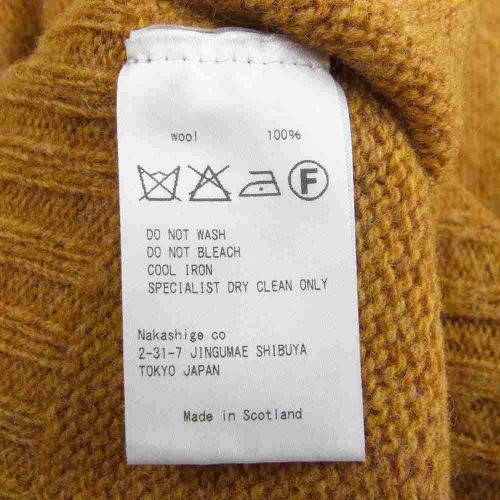 Northern CROFTER シェット ランド ニット イエロー系 ライトブラウン系 38【中古】