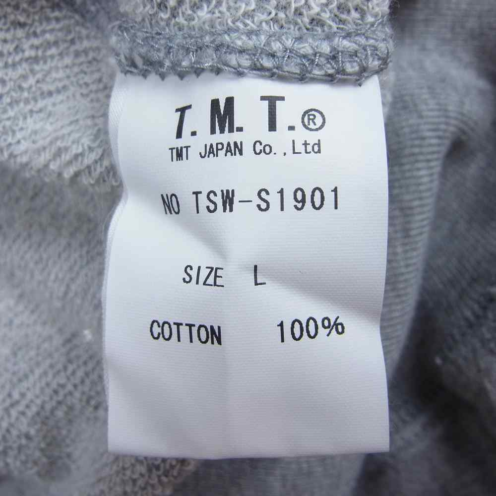 TMT ティーエムティー TSW-S1901 GAZE MINI FRENCH TERRY PULLOVER HOODIE CAR スウェット フーディ パーカー グレー系 L【中古】