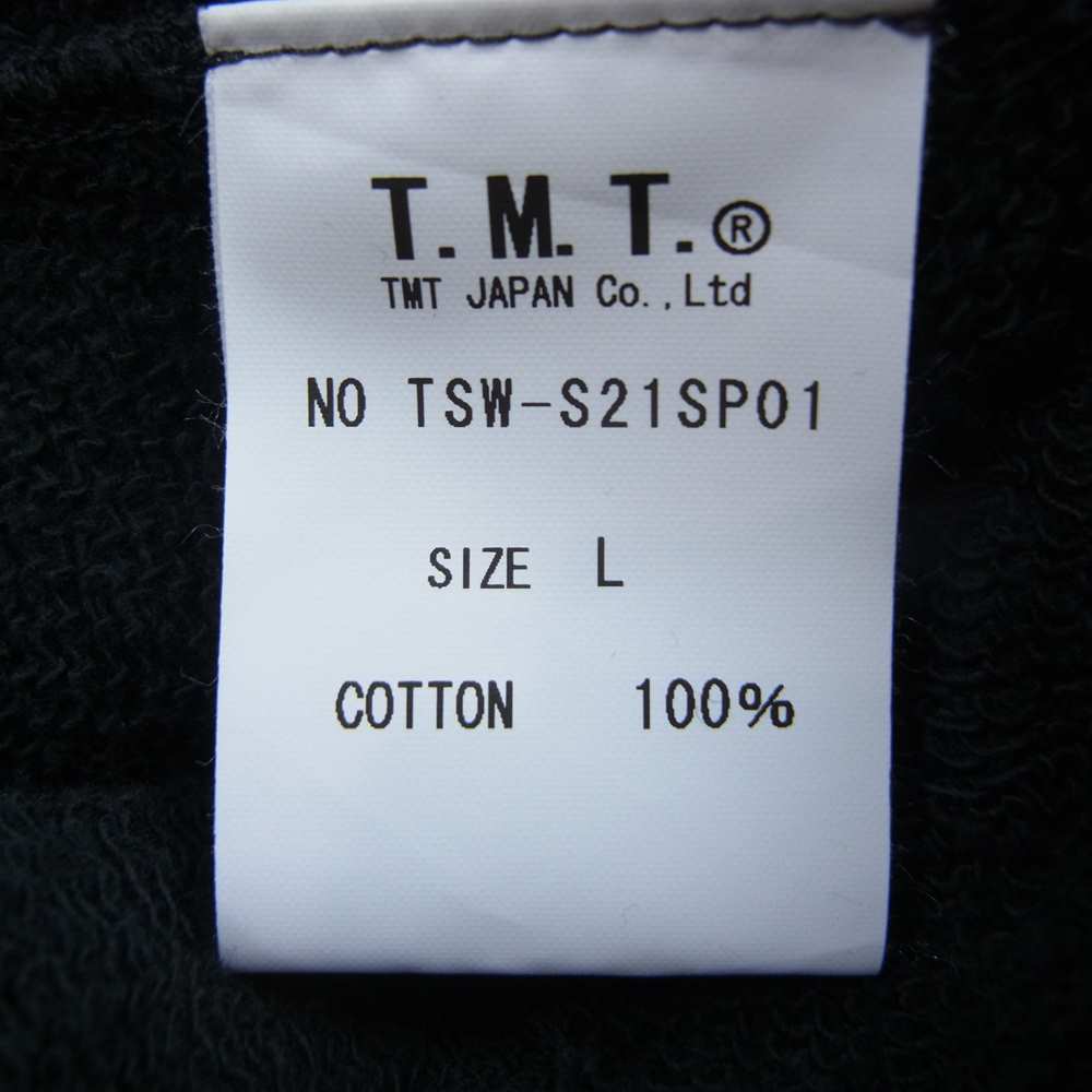 TMT ティーエムティー TSW-S21SP01 CALIFORNIA COTTON SWEAT HOODIE TMT YOURS スウェット フーディ パーカー ブラック系 L【中古】