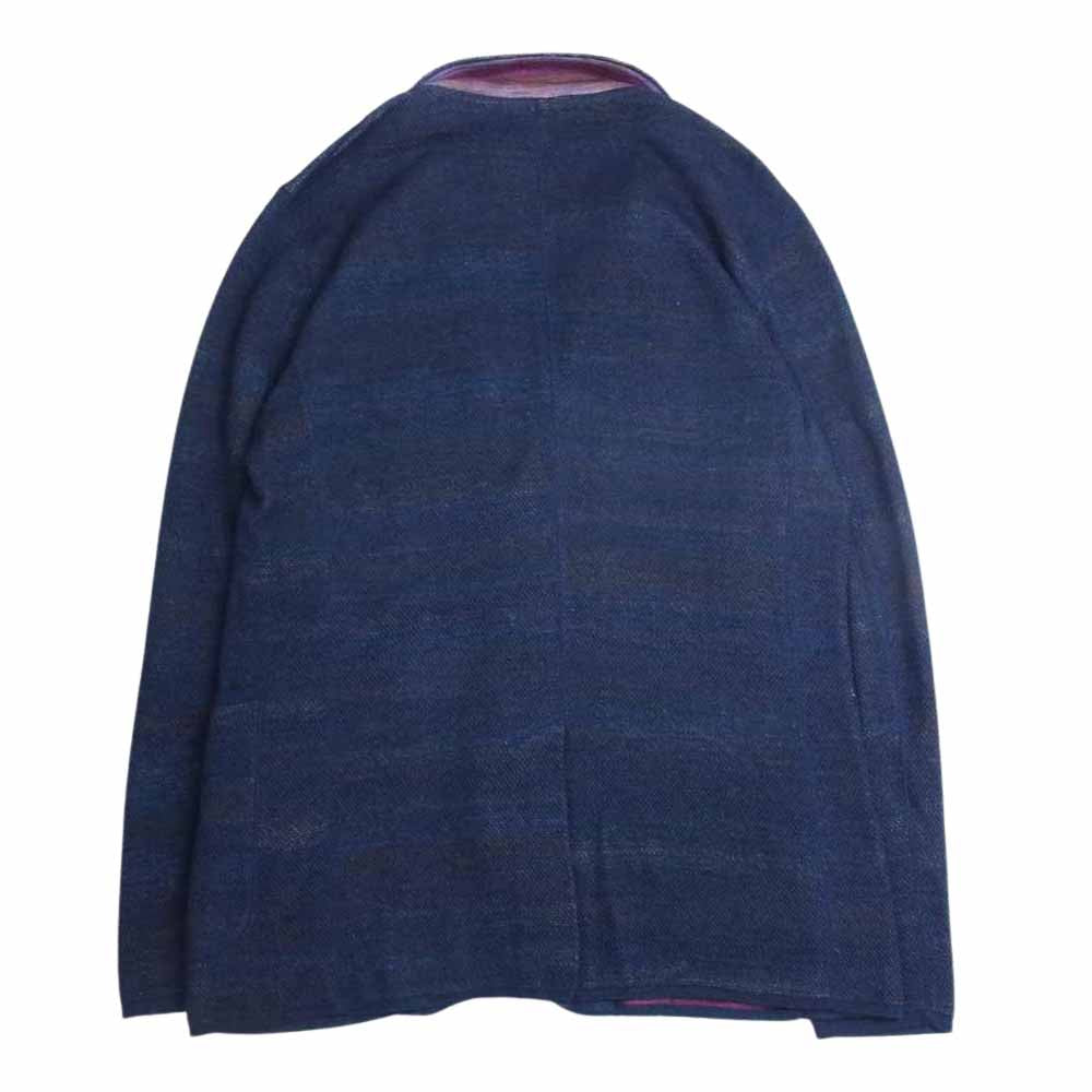 TMT ティーエムティー 19SS TKN-S1904 INDIGO LIKE KNIT TAILORED JACKET インディゴライク ニット テイラード ジャケット ネイビー系 L【中古】