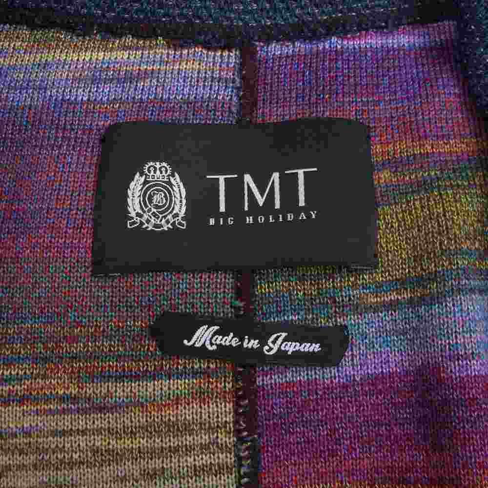 TMT ティーエムティー 19SS TKN-S1904 INDIGO LIKE KNIT TAILORED JACKET インディゴライク ニット テイラード ジャケット ネイビー系 L【中古】