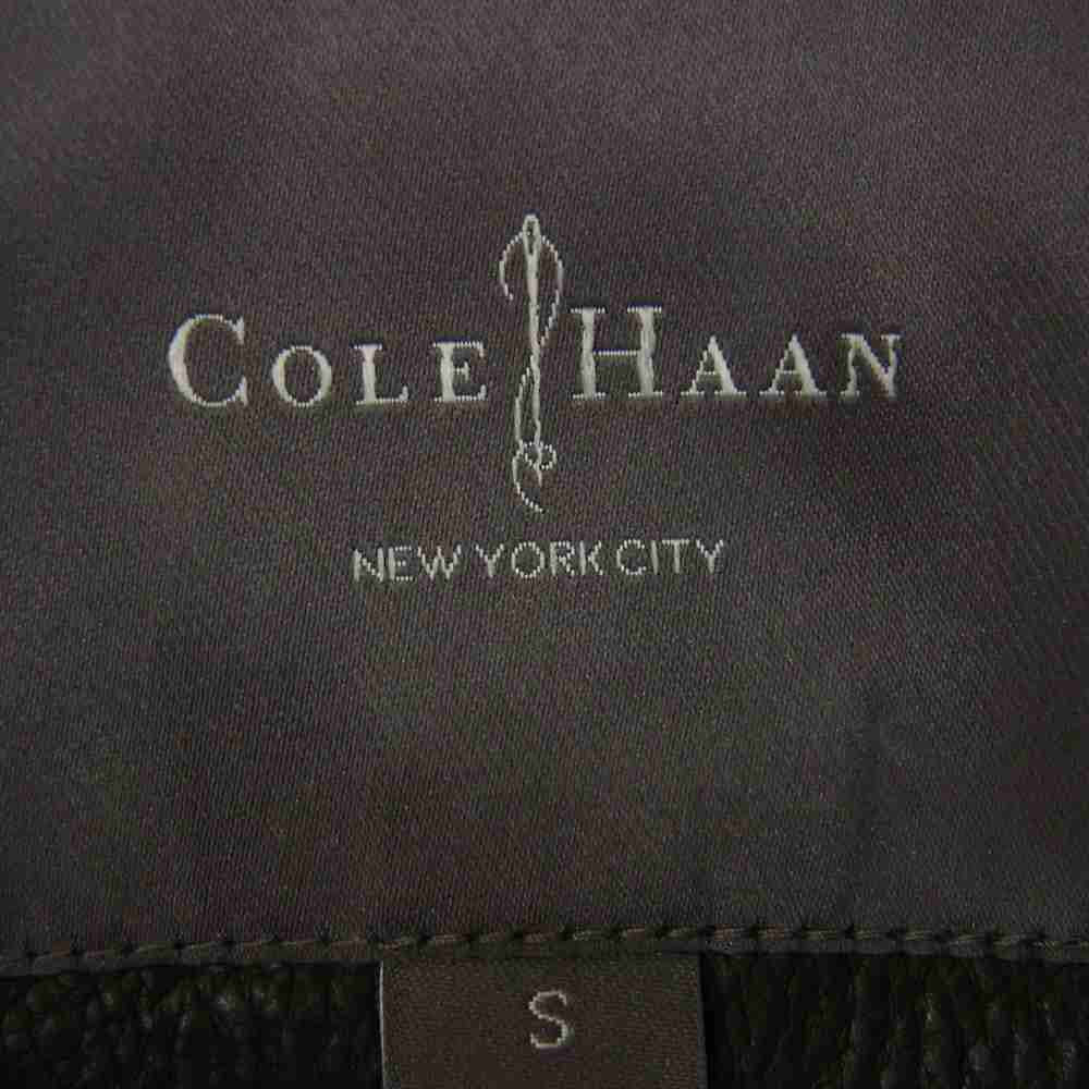COLE HAAN コールハーン G49720 カウレザー シングル ライダース ジャケット ブルゾン ブラウン系 S【中古】