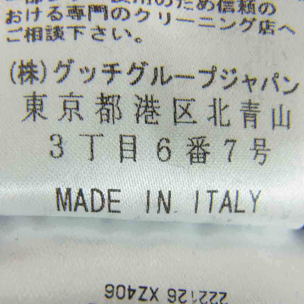 GUCCI グッチ 国内正規品 イタリア製 222126 XZ406 ヴィンテージ加工 レザーパッチ シェリーライン ストレート デニムパンツ インディゴブルー系 46【中古】