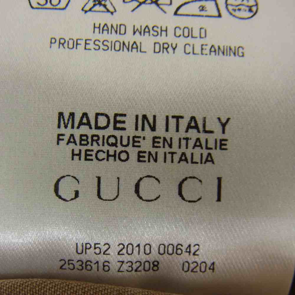 GUCCI グッチ イタリア製 253616 Z3208 GG ダブルG ロゴ刺繍 コットン 長袖 シャツ ジャケット ブラウン系 42【中古】