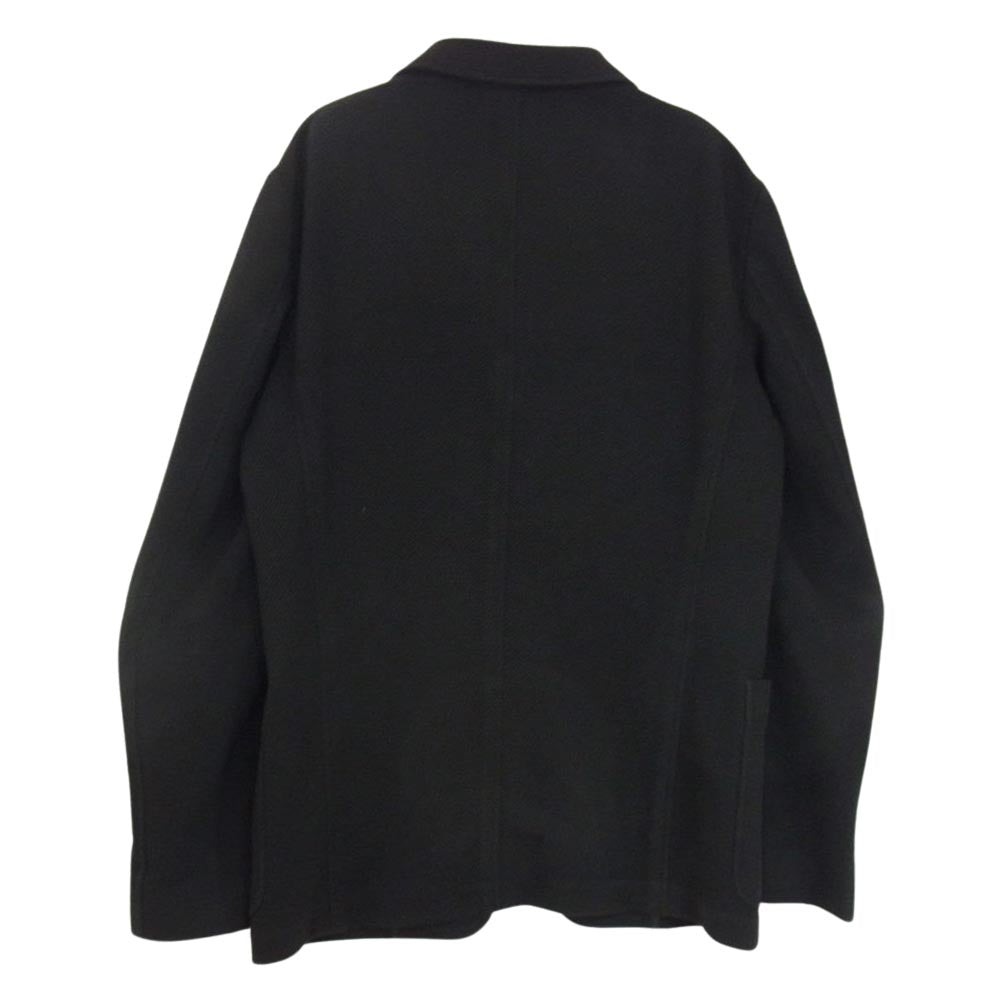 ARMANI COLLEZIONI アルマーニコレッツォーニ SCG870 SCS51 イタリア製 サーマル生地 ニット ストレッチ 2B テーラードジャケット ブラック系 48【中古】