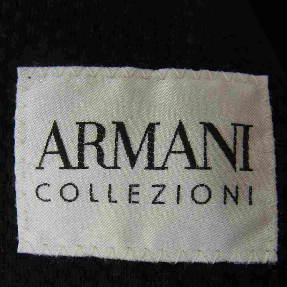 ARMANI COLLEZIONI アルマーニコレッツォーニ SCG870 SCS51 イタリア製 サーマル生地 ニット ストレッチ 2B テーラードジャケット ブラック系 48【中古】