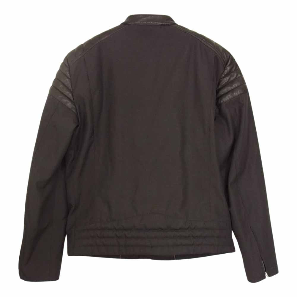 GUCCI グッチ 国内正規品 244088 Z4101 カウレザー切替 中綿 ジャケット ブルゾン ブラウン系 48【中古】