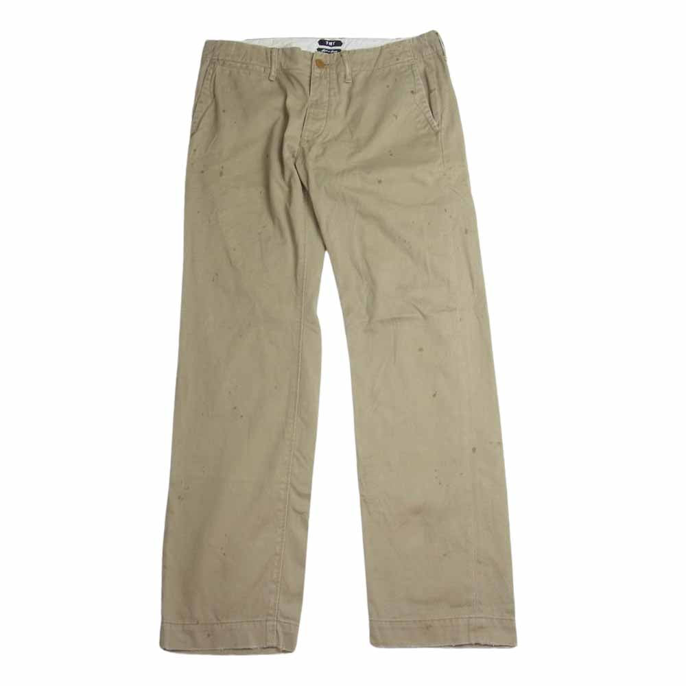 TMT ティーエムティー TPT-F2107 WEAPON-CLOTH TROUSER ウエスポン クロス トラウザーズ ボタンフライ パンツ ベージュ系 L【中古】