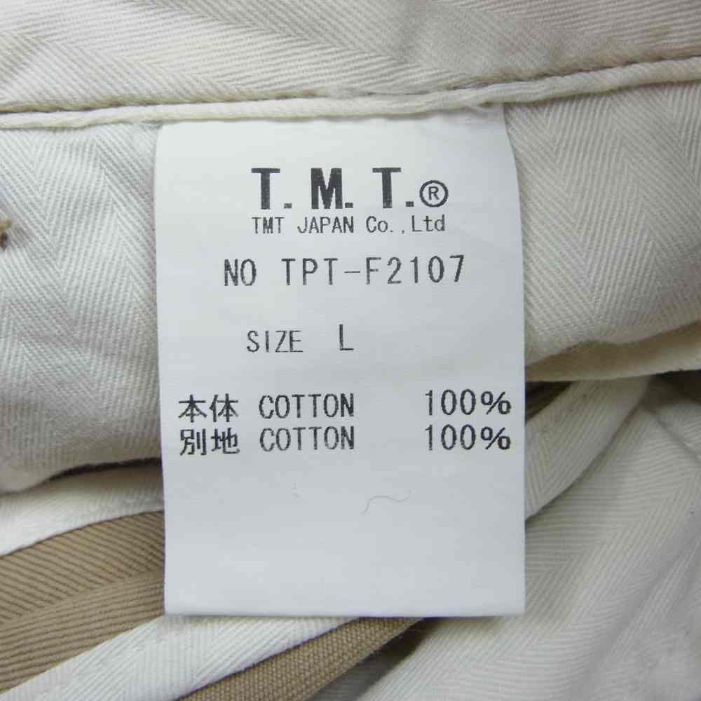 TMT ティーエムティー TPT-F2107 WEAPON-CLOTH TROUSER ウエスポン クロス トラウザーズ ボタンフライ パンツ ベージュ系 L【中古】