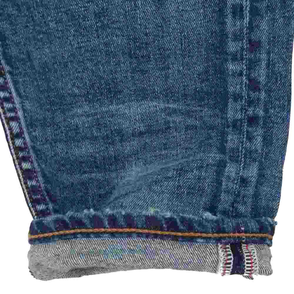 TMT ティーエムティー TPT-S2104 STRETCH DENIM 5P CROPPED TAPERED DAMAGE REPAIR ストレッチ デニム クロップド テーパード ダメージ リペア デニム パンツ インディゴブルー系【中古】