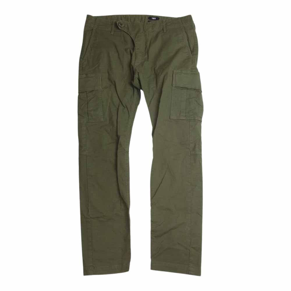 TMT ティーエムティー TPT-S2109 VINTAGE WASH MILITARY CARGO PANTS ヴィンテージ ウォッシュ ミリタリー カーゴ パンツ カーキ系 L【中古】