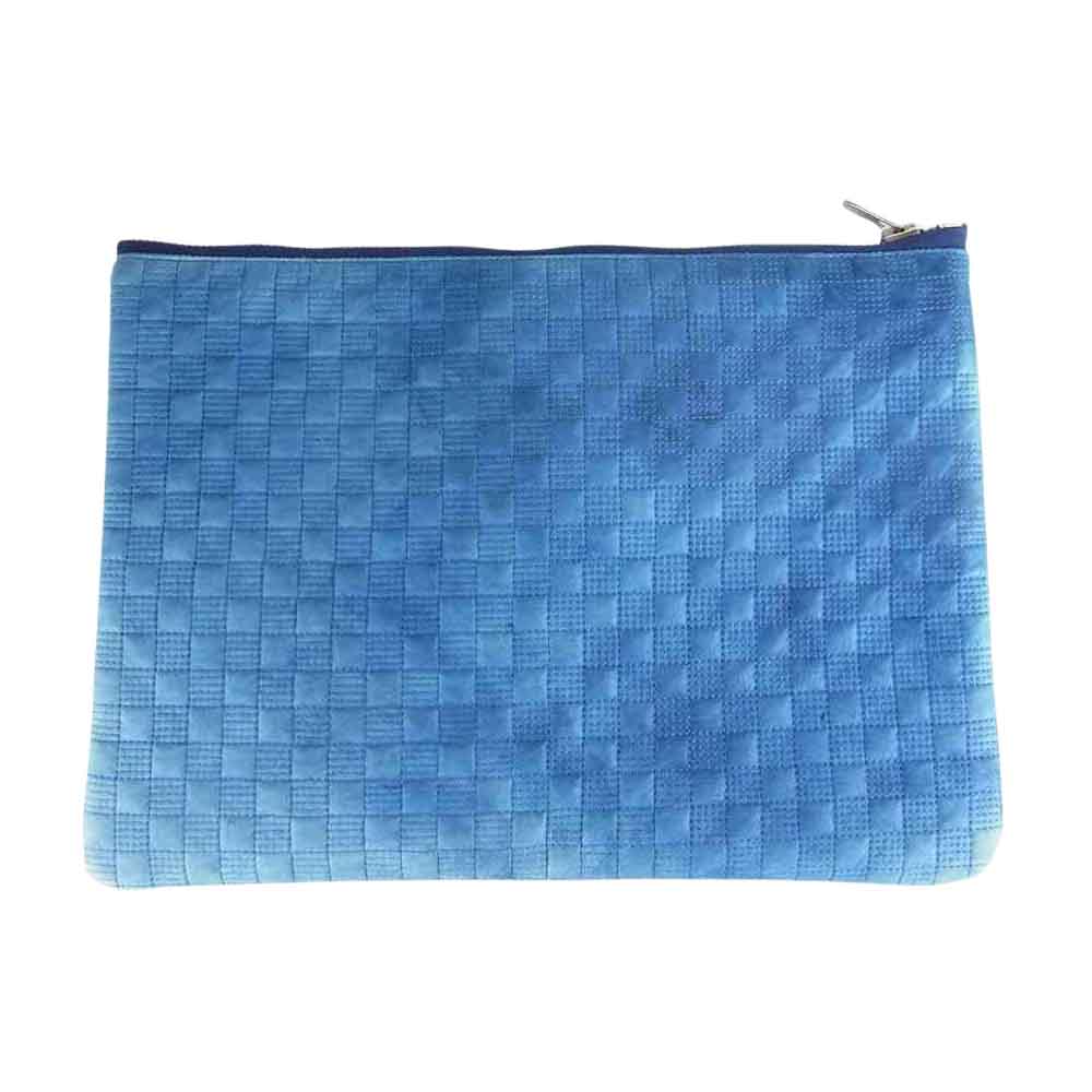 TMT ティーエムティー INDIGO KYOKANOKO-DYED DEERSKIN CLUTCH BAG インディゴ  ディアスキン クラッチ バック インディゴブルー系【中古】