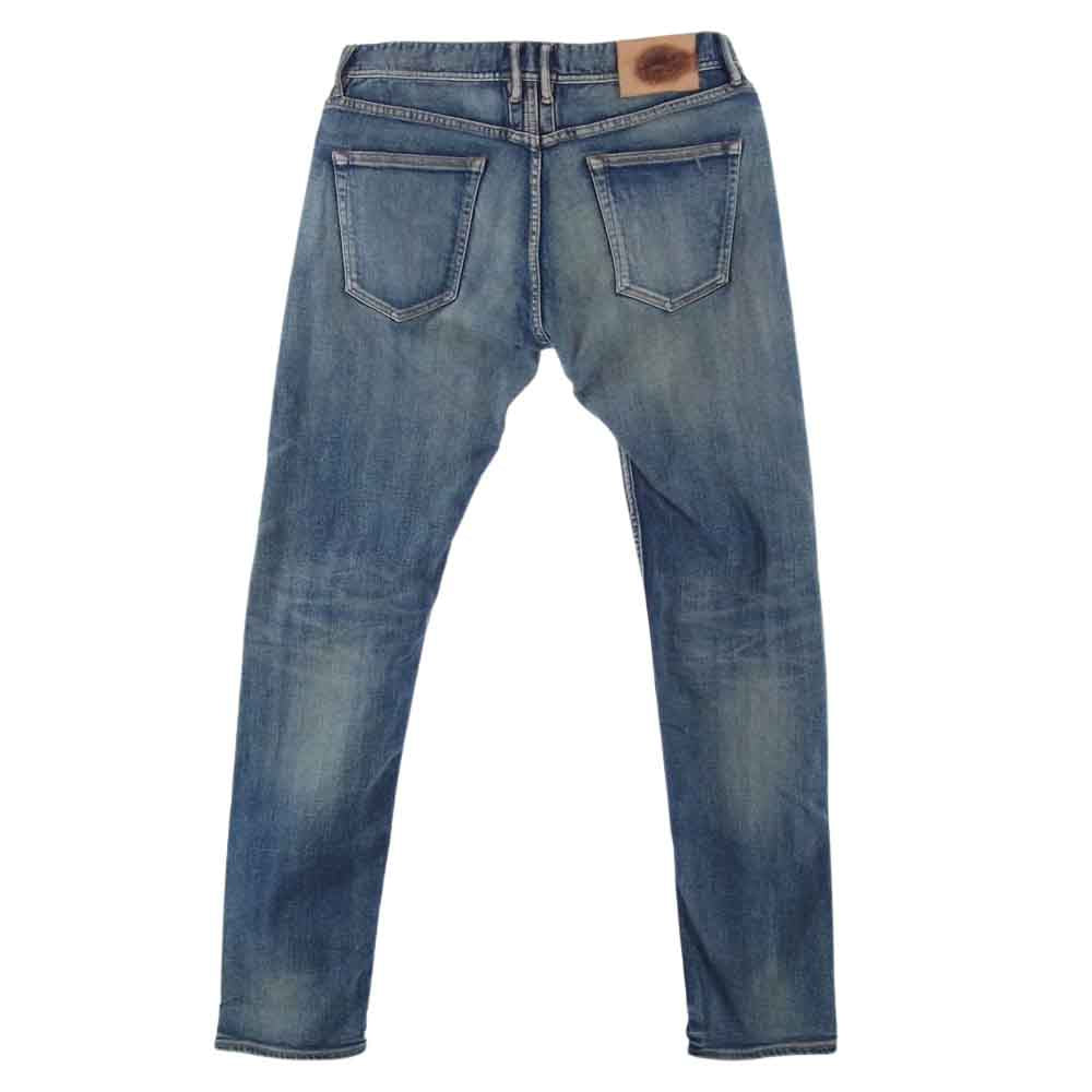 TMT ティーエムティー TPT-F1805 HYBRID-STRETCH VINTAGE FINISH DENIM 5P TAPERED ハイブリッド ストレッチ ヴィンテージ フィニッシュ テーパード デニム パンツ インディゴブルー系 L【中古】