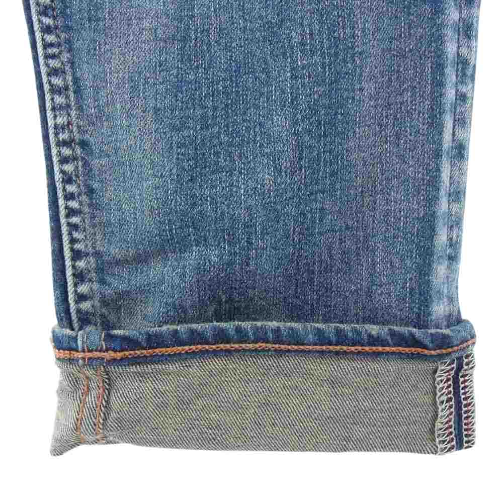 TMT ティーエムティー TPT-F1805 HYBRID-STRETCH VINTAGE FINISH DENIM 5P TAPERED ハイブリッド ストレッチ ヴィンテージ フィニッシュ テーパード デニム パンツ インディゴブルー系 L【中古】