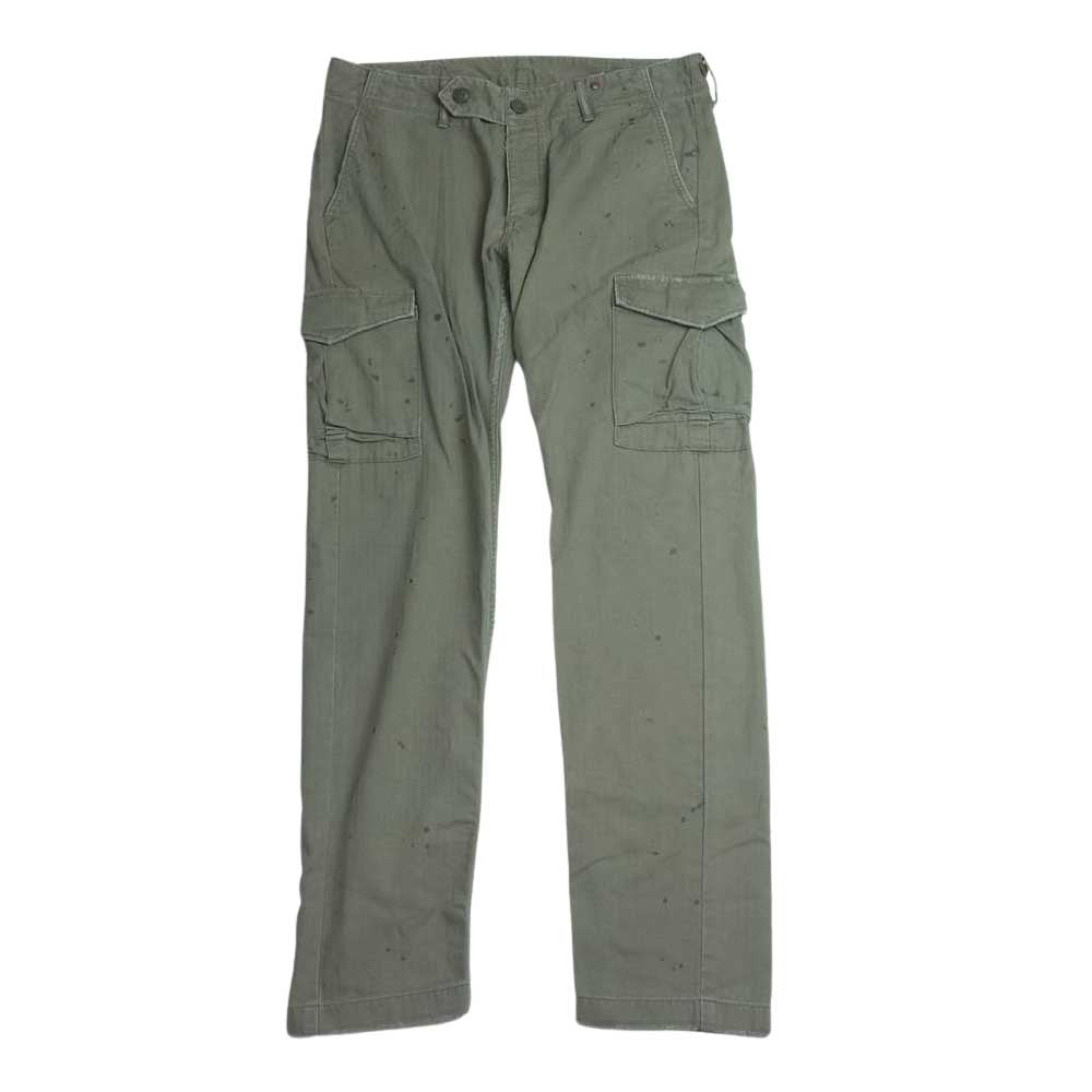TMT ティーエムティー TPT-F2108 HERRINGBONE TWILL CARGO TROUSER ヘリボーン ツイル カーゴ トラウザーズ パンツ カーキ系 L【中古】