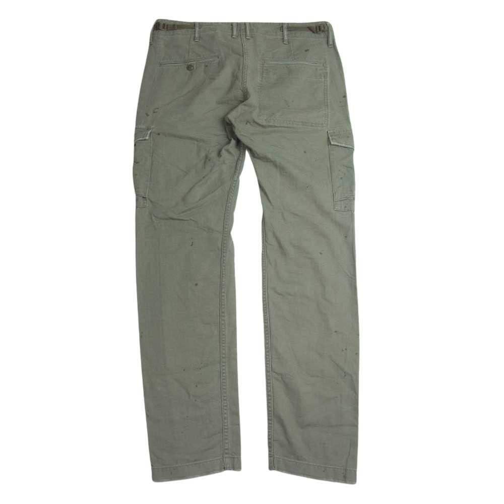 TMT ティーエムティー TPT-F2108 HERRINGBONE TWILL CARGO TROUSER ヘリボーン ツイル カーゴ トラウザーズ パンツ カーキ系 L【中古】