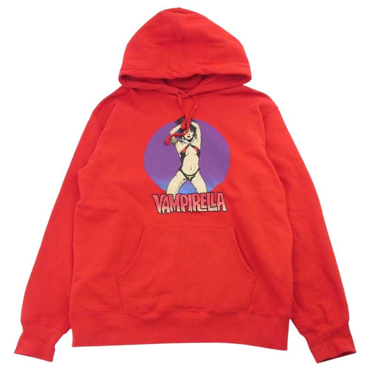 Supreme シュプリーム 17SS Vampirella Hooded Sweatshirt ヴァンピエラ フーデッド スウェット プルオーバー パーカー レッド系 XL【中古】