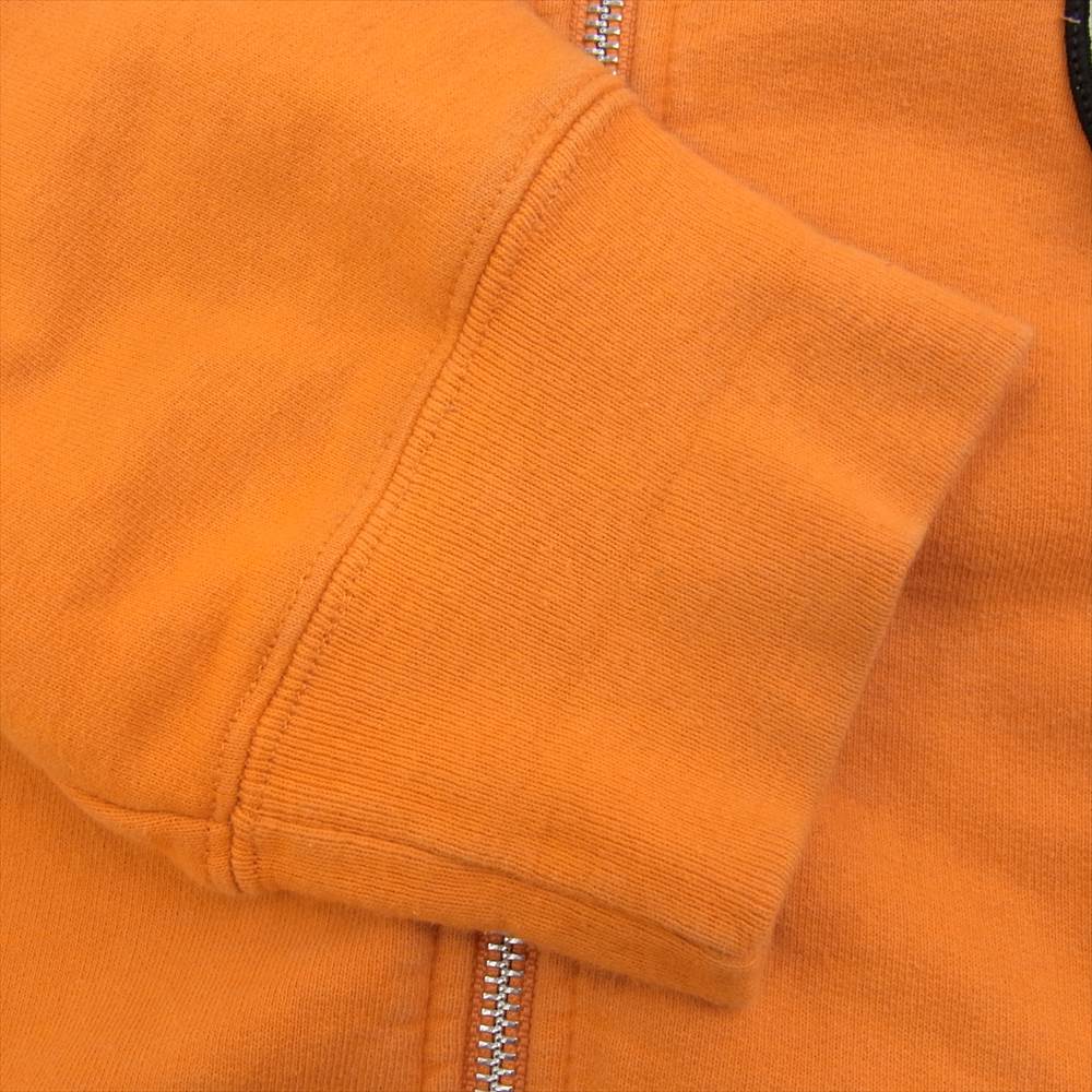 Supreme シュプリーム 17AW HYSTERIC GLAMOUR Patches Zip Up Sweatshirt ヒステリックグラマー パッチ ワッペン ジップ アップ スウェットシャツ パーカー オレンジ系 XL【中古】