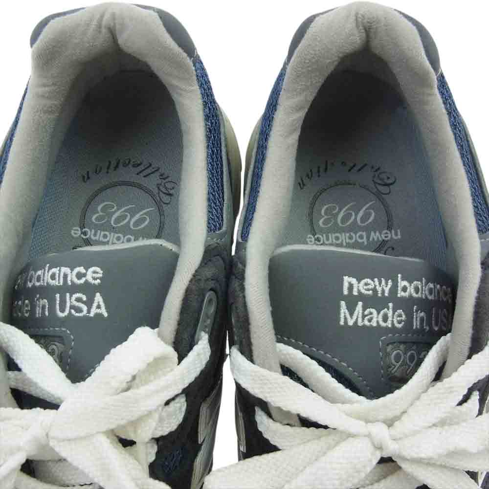 NEW BALANCE ニューバランス MR993NV USA製 スニーカー ランニング シューズ  ネイビー系 26cm【中古】