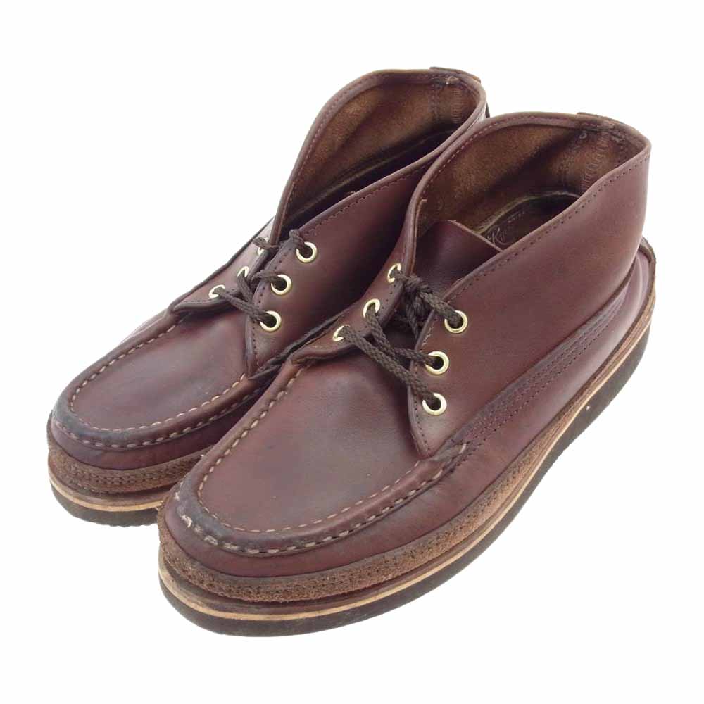 RUSSELL MOCCASIN ラッセルモカシン 202-27WV TRIPLE VAMP SPORTING CLAY CHUKKA ダブルヴァンプ スポーティング クレイ チャカ ブーツ ブラウン系 7 1/2 D【中古】