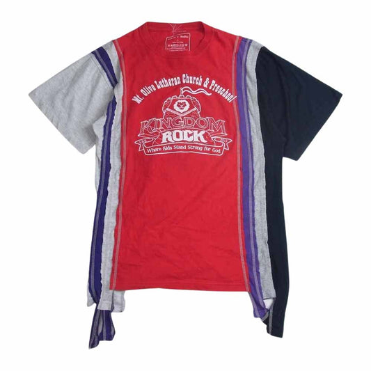 Needles ニードルス Rebuild by NEEDLES Cut 再構築 ドッキング 切替 半袖 Tシャツ マルチカラー系 S【中古】