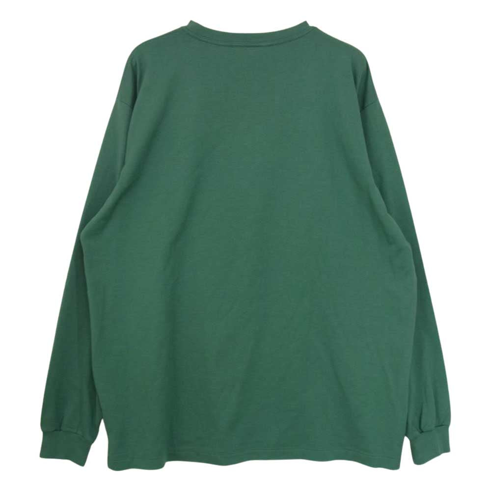 AURALEE オーラリー 20SS A00SP01GT LUSTER PLAITING L/S TEE ラスタープレーティング クルーネック 長袖 Tシャツ スウェット グリーン系【中古】
