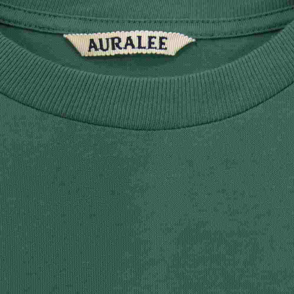 AURALEE オーラリー 20SS A00SP01GT LUSTER PLAITING L/S TEE ラスタープレーティング クルーネック 長袖 Tシャツ スウェット グリーン系【中古】
