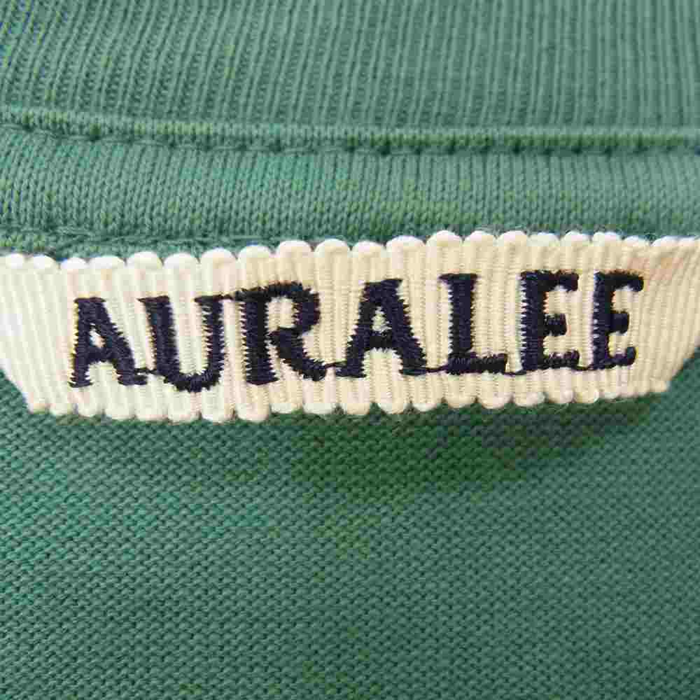 AURALEE オーラリー 20SS A00SP01GT LUSTER PLAITING L/S TEE ラスタープレーティング クルーネック 長袖 Tシャツ スウェット グリーン系【中古】