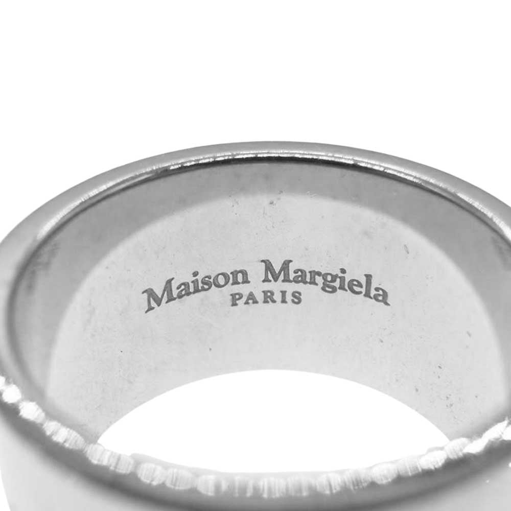 MAISON MARGIELA メゾンマルジェラ SM1UQ0009 NUMBER LING ロゴ ナンバー ワイド リング Mサイズ シルバー系 M【中古】