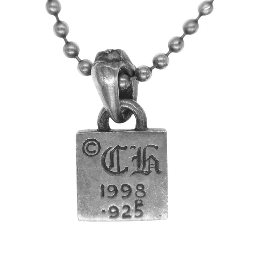 CHROME HEARTS クロムハーツ（原本無） FRAMED CH PLUS フレームド CH プラスチャーム ストーン ネックレス シルバー系【中古】